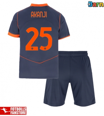 Inter Milan Manuel Akanji #25 Tredje Tröja Barn 2025-26 Kortärmad (+ Korta byxor)